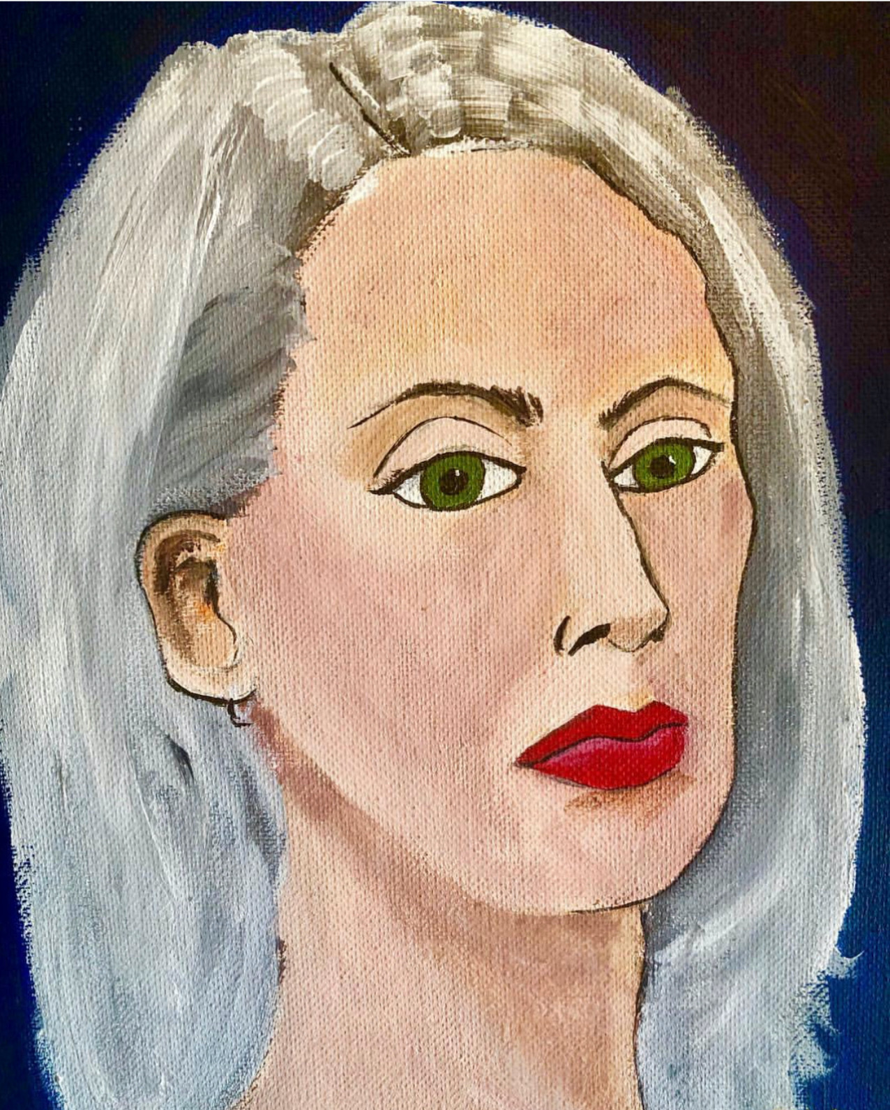 View Image Details Self Portrait With Red Lips